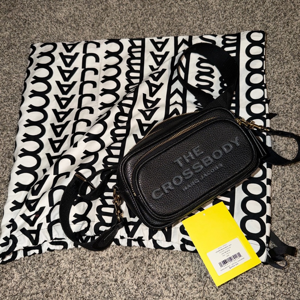 EUC BLACK THE Crossbody Bag VHTF tags leather purse authentic